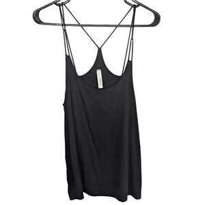 Jolie Women's Small Black Rayon Stretch Strappy Tank Top